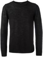Fine Knit Jumper, Men's, Size: 54, Black, Cotton/linen/flax/polyester, Roberto Collina