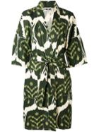 Hache - Belted Coat - Women - Cotton - 42, Green, Cotton