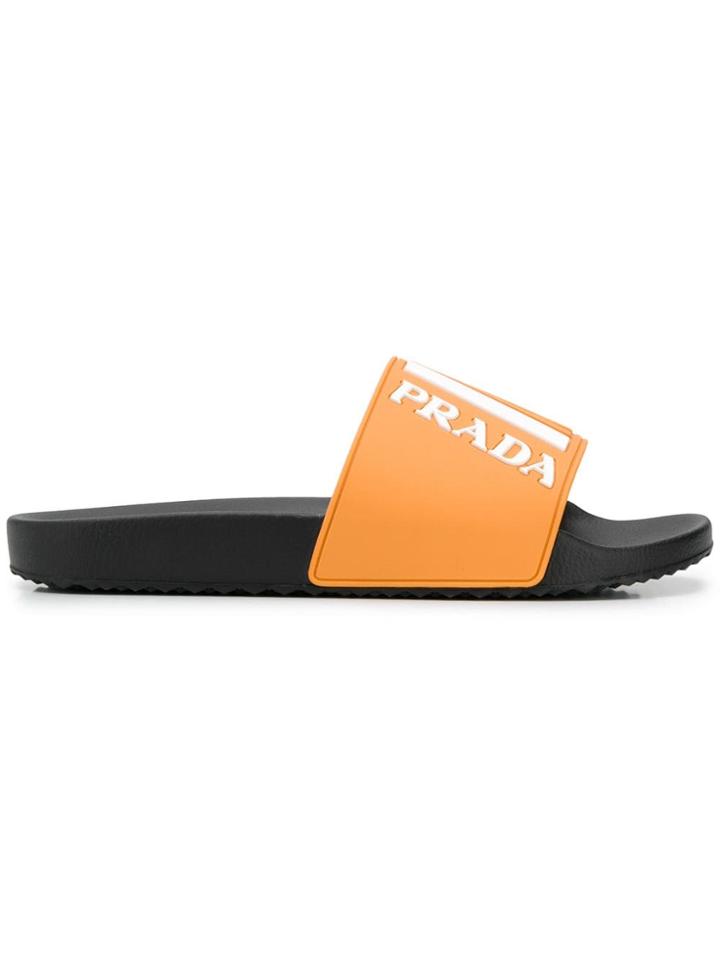 Prada Logo Slides - Black