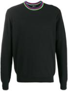 Ps Paul Smith Contrasting Collar Sweater - Black