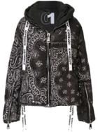 Khrisjoy Paisley Hooded Padded Jacket - Black