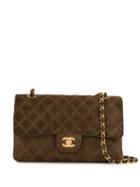 Chanel Pre-owned Double Flap Chain Shoulder Bag - Brown