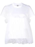 Comme Des Garçons Noir Kei Ninomiya Flared Short-sleeve Top - White