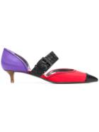 Bottega Veneta Woven Strap Kitten Heel Pumps - Multicolour