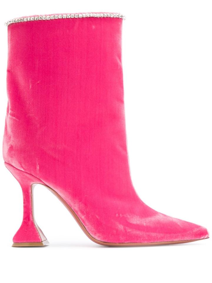 Amina Muaddi Amina Muaddi Miabootfabric Fucsia - Pink