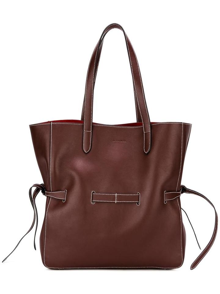 Jil Sander Shopper Tote, Women's, Red, Leather