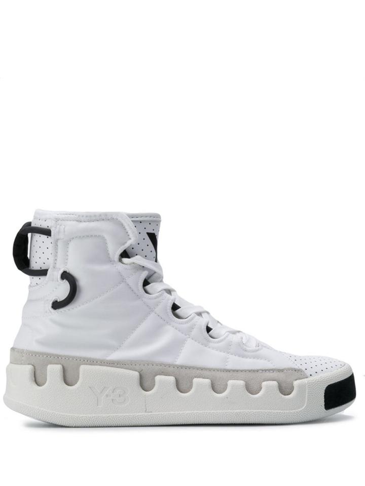 Y-3 Perforated Detail Sneakers - White