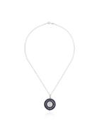 Luis Miguel Howard Rounded Pendant Sapphire 18kt White Gold Necklace -