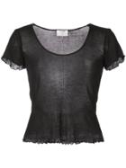 Re/done Ribbed Baby T-shirt - Black