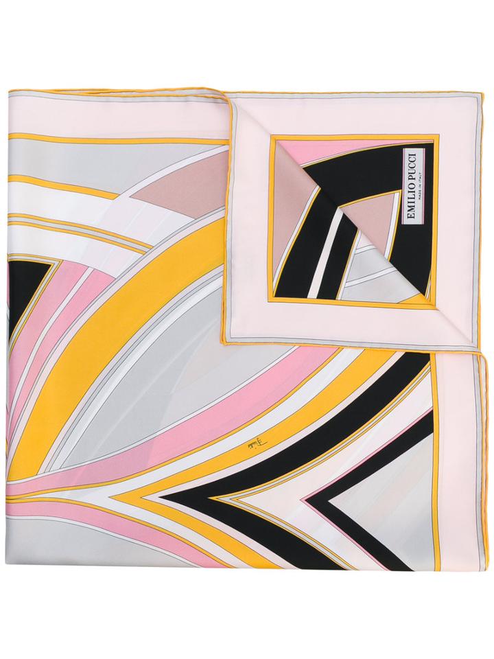 Emilio Pucci - Printed Scarf - Women - Silk - One Size, Nude/neutrals, Silk