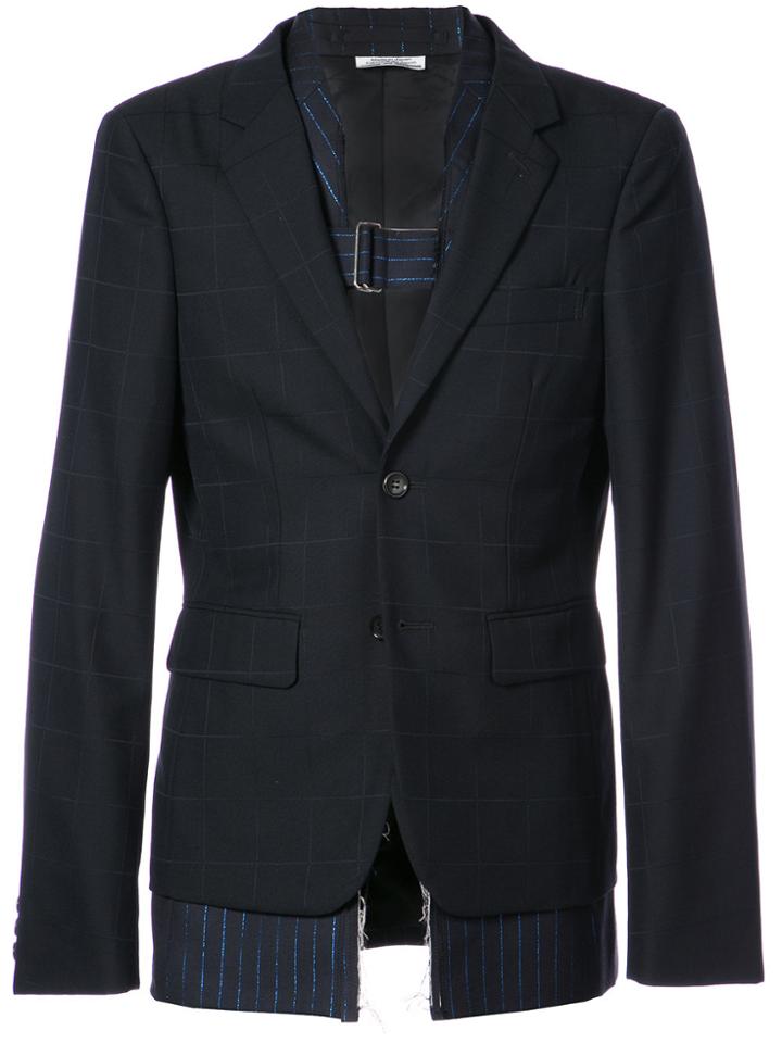 Comme Des Garçons Homme Plus Checked Jacket - Blue