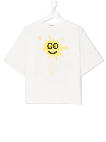 Goganga Smiley Face Print T-shirt - White