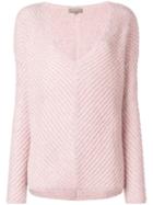 N.peal Sequin-embellished Basketweave Sweater - Pink