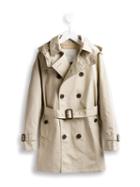 Burberry Kids Hooded Trench Coat, Boy's, Size: 8 Yrs, Nude/neutrals