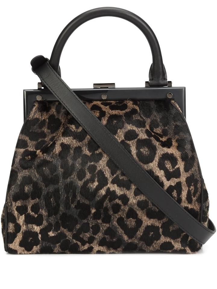 Perrin Paris Leopard Print Small Tote, Women's, Nude/neutrals