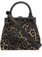 Perrin Paris Leopard Print Small Tote, Women's, Nude/neutrals