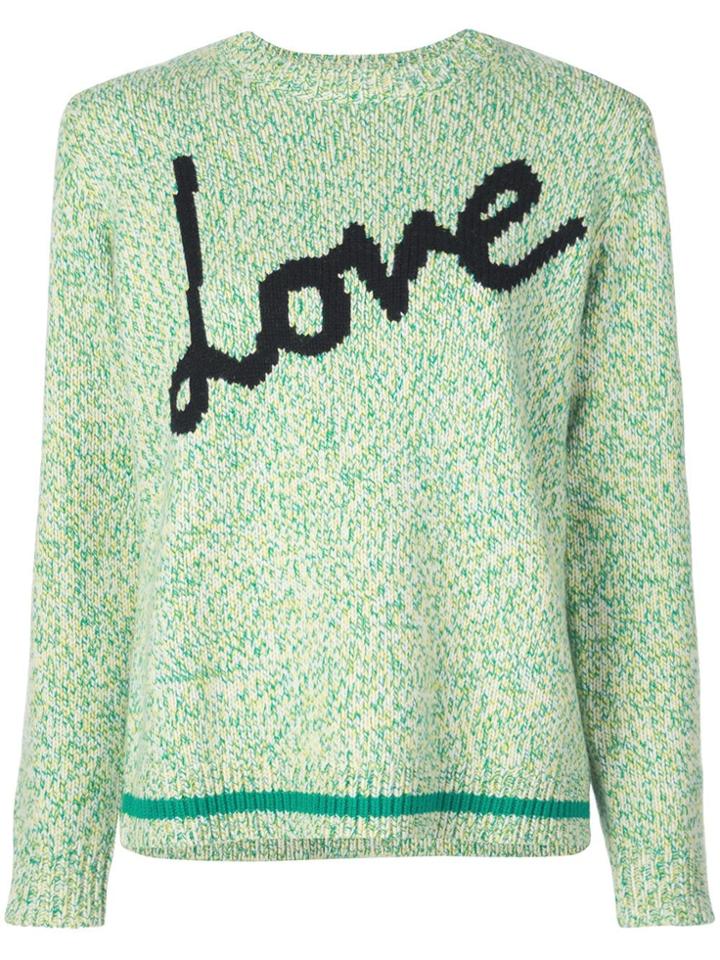 Chinti & Parker Love Intarsia Jumper - Green