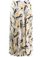 Áeron Magnolia Pleated Midi Skirt - White