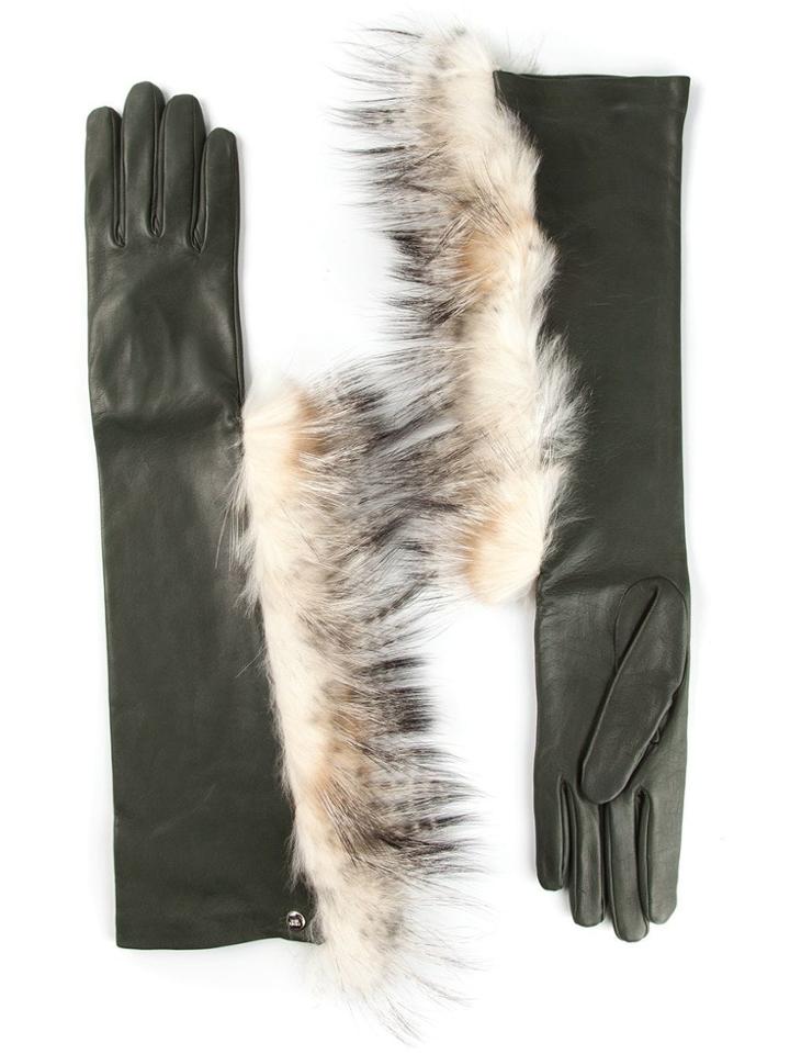 Fendi Elbow Gloves - Green