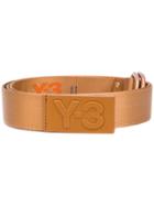 Y-3 Embossed Logo Belt - Metallic