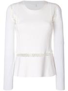 Chloé Top With Scalloped Eyelets - White