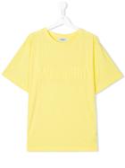 Moschino Kids Logo Embossed T-shirt - Yellow & Orange