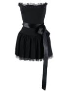 Alexandre Vauthier Tulle Trim Mini Dress - Black