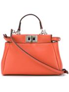 Fendi Micro 'peekaboo' Crossbody Bag, Women's, Yellow/orange