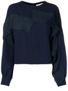 Golden Goose Deluxe Brand Fringed Sweatshirt Blouse - Blue