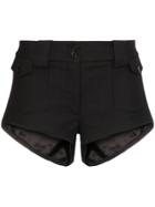 Saint Laurent Mid-rise Mini Shorts - Black