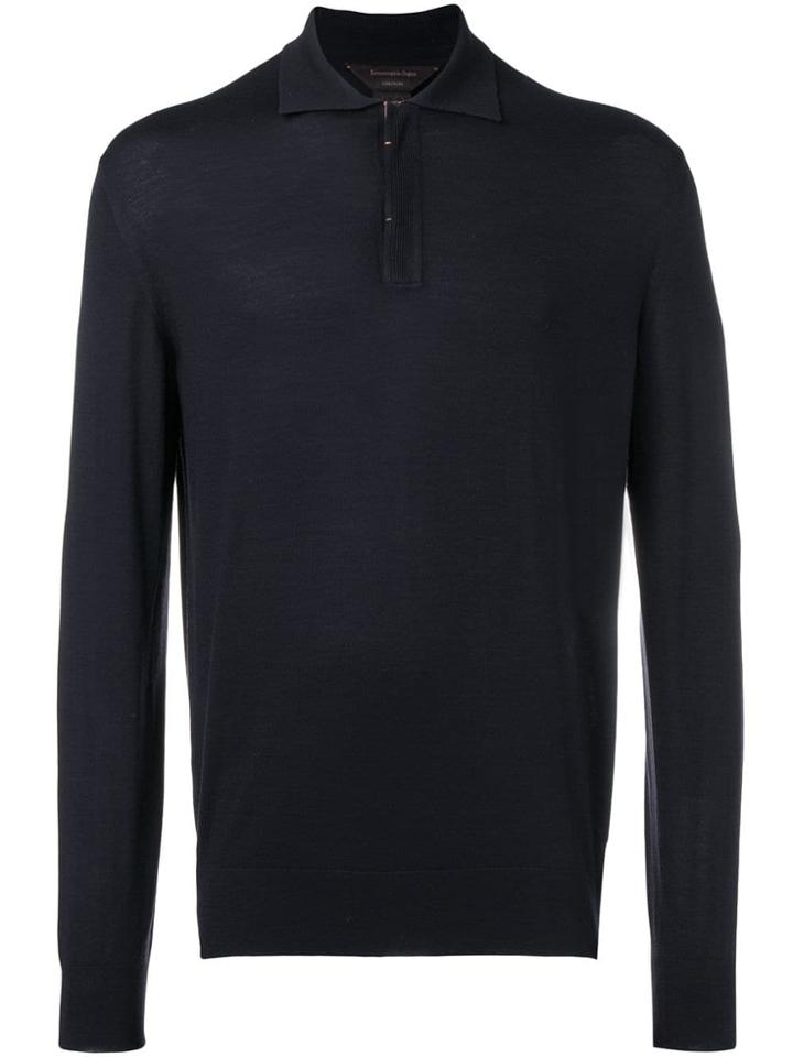Ermenegildo Zegna Xxx Longsleeved Polo Shirt - Blue