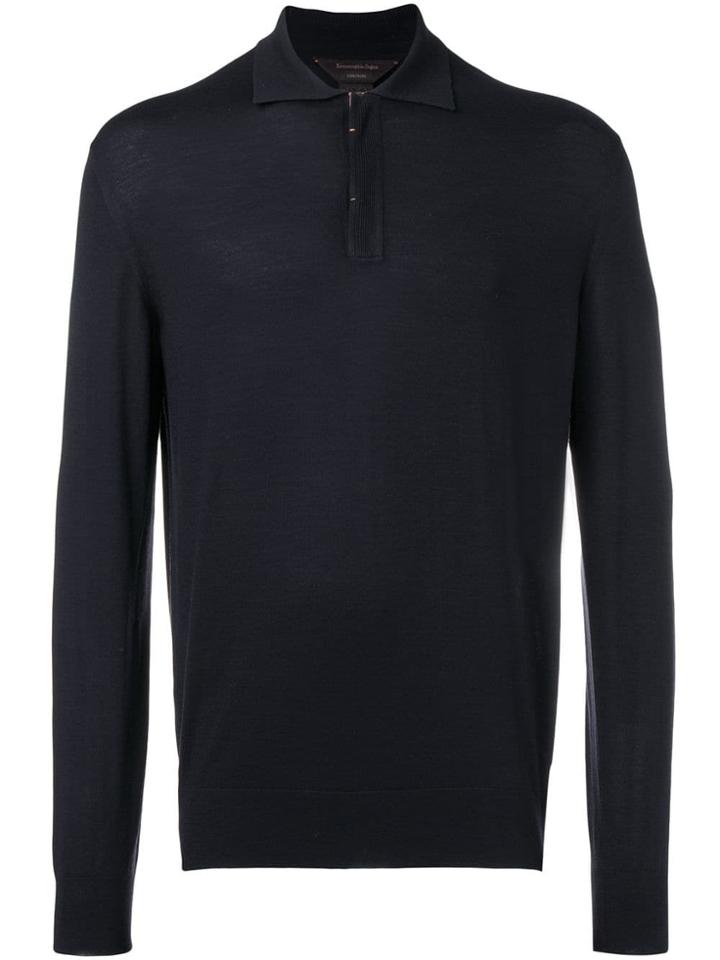 Ermenegildo Zegna Xxx Longsleeved Polo Shirt - Blue