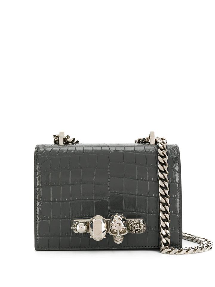 Alexander Mcqueen Knuckle Duster Shoulder Bag - Grey