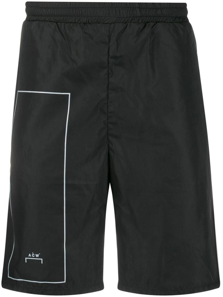 A-cold-wall* Logo Print Track Shorts - Black