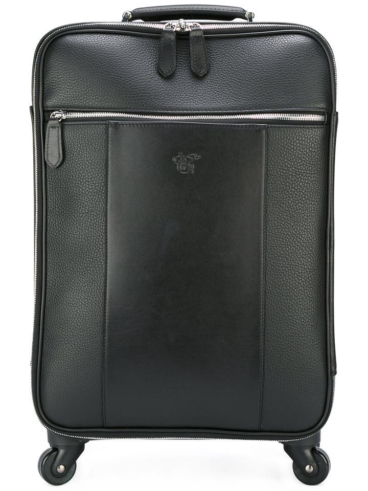 Canali Classic Trolley, Adult Unisex, Black, Leather/polyester