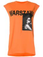 Misbhv Sleeveless Warsaw Print T-shirt - Yellow & Orange