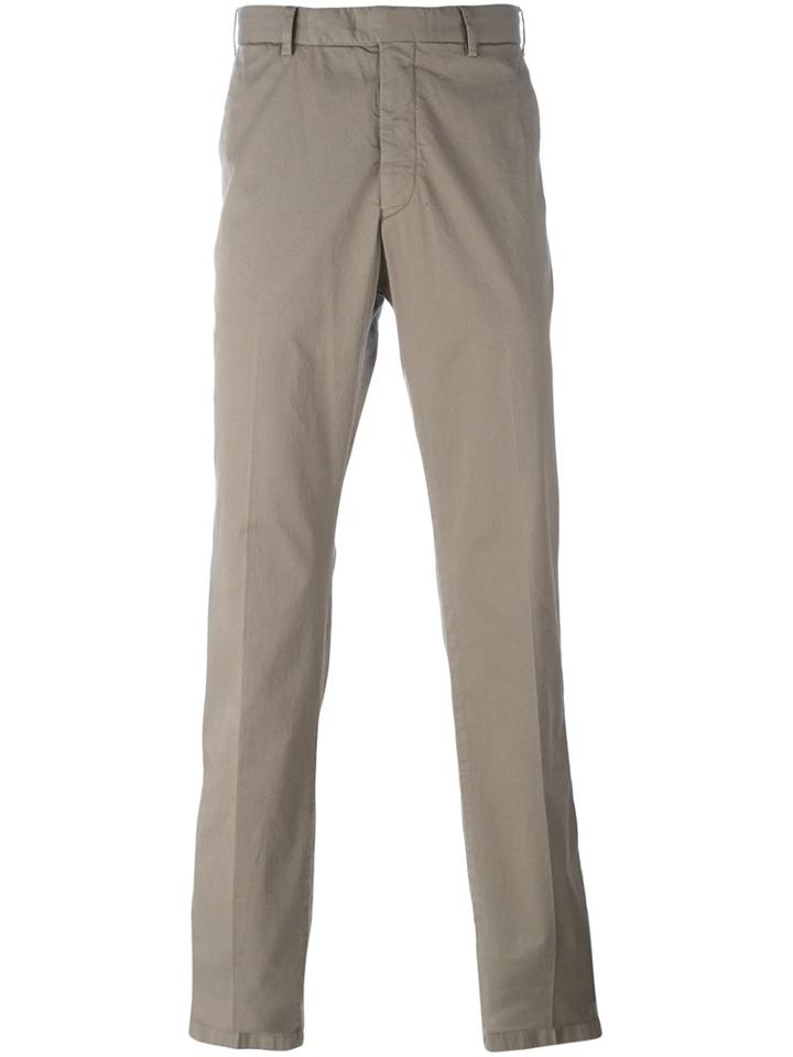 Armani Collezioni Slim-fit Chinos, Men's, Size: 48, Nude/neutrals, Cotton/spandex/elastane