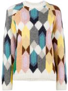 Prada Geometric Knit Crewneck Sweater - Multicolour