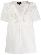 A.p.c. Ruffle-trimmed Blouse - White