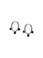 Astley Clarke Onyx Hazel Hoop Earrings - Metallic