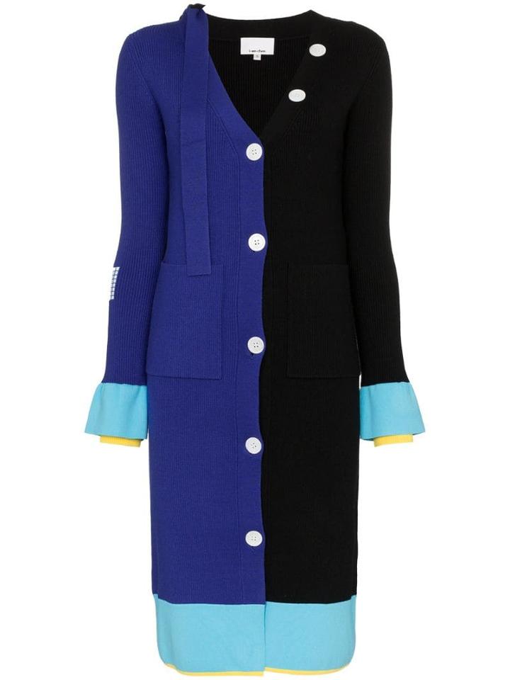 I-am-chen Colour-block Knitted Cardigan - Black