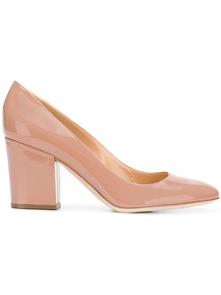 Sergio Rossi Block Heel Pumps - Neutrals