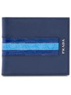 Prada Saffiano Bifold Wallet - Blue