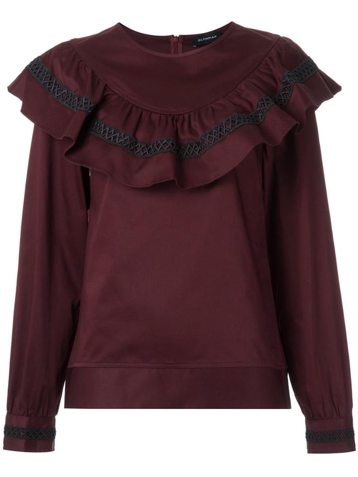 Olympiah Ruffle Top - Red