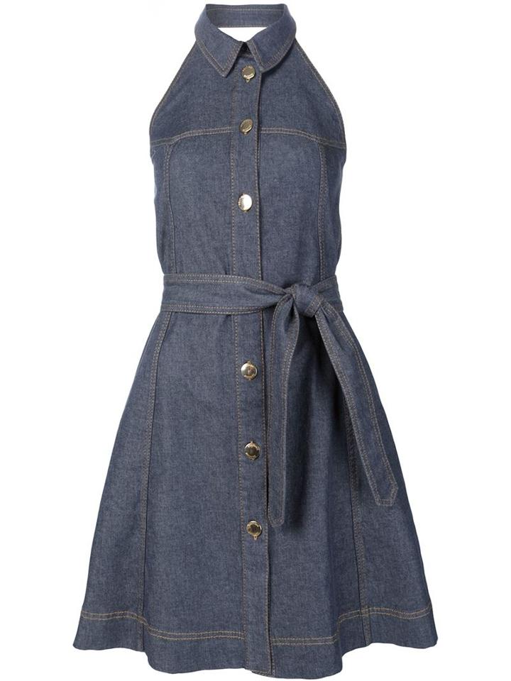 Boutique Moschino Backless Denim Dress