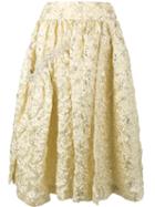 Simone Rocha Embroidered Flared Midi Skirt