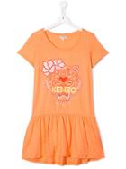 Kenzo Kids Teen Tiger Print Dress - Orange