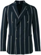 Tagliatore - Striped Blazer - Men - Cotton/polyamide/cupro - 48, Blue, Cotton/polyamide/cupro