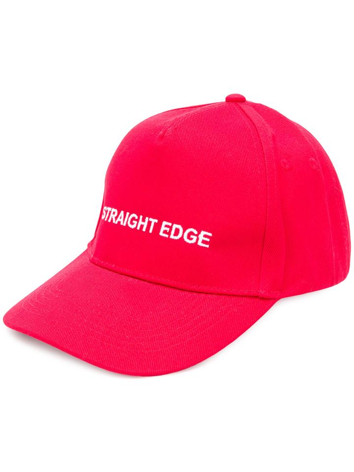 Andrea Crews Slogan-detail Cap - Red