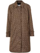 Burberry Keatsbridge Single Breasted Monogram Print Coat - Bridle